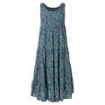 thumbnail image 4 of Sakmal Women Dresses Plus Blue Maxi Dresses Sleeveless Boho Oversize Cotton and Linen Tiered Ladies Dresses Plus Size, 4 of 7