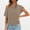 Khaki, variant on SEMPAI Women's Off Shoulder Crop Top Ruched Asymmetrical Dolman Short Sleeve Short Length Blouse Casual T Shirt Versatile