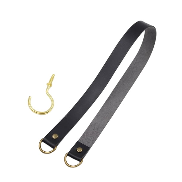 Alzapaños para cortinas, soportes para cortinas, accesorios de decoración para el hogar, de cuero sintético Negro