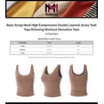 thumbnail image 2 of MixMatchy Women's Basic Scoop Neck High Compression Double Layered Jersey Tank Tops Slimming Workout Sleeveless Tops, 2 of 4