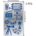 thumbnail image 2 of 1pc Movie Cinema Stencils Popcorn 3D Glasses Template Stencils for Scrapbooking, 2 of 9