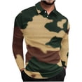 thumbnail image 2 of Blusa y camisa de manga larga con cuello vuelto para hombre, jersey de solapa, manga corta, deportiva, de manga corta, blusa de poliéster para hombre, 2 of 5