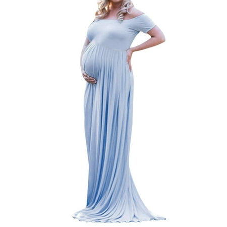 2019 hot sales Women Off Shoulder Pregnants Sexy Photography Props Nursing Long Maxi Dress
