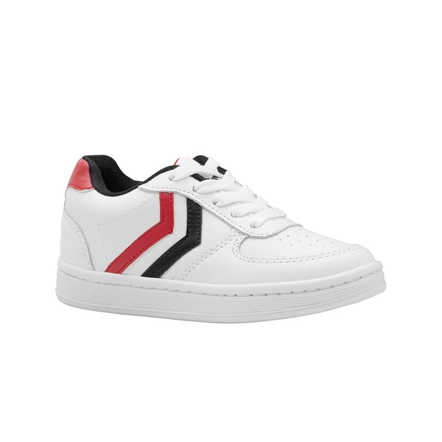 Tenis Escolar Para Niño Casual Ligeros Ajuste Cordones 18-21.5 blanco 18