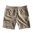 thumbnail image 6 of PUYAHG Casual Cargo Pantsfor Womens Summer Shorts Lightweight Outdoor Walking Travel Elastic Waist Wide Leg Stretchable Loose Fit with Pockets Short Pants for Ladies Brown,S, 6 of 6