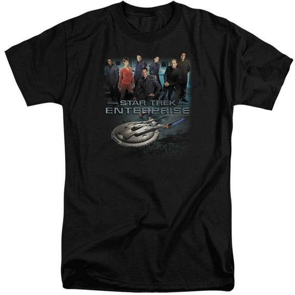 Star Trek Enterprise Crew Adult Tall T-Shirt Black