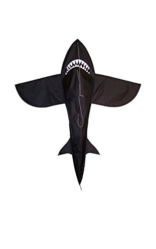 NEW Large Black Shark Kite Stunt Sport Beach Outdoor Fun Toy Kite w// a Wire Loop