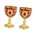thumbnail image 3 of GROWTH TANK 2 Pcs Gobelet Design Rétro Incassable Vaisselle Gaufrée Or Rouge, 3 of 9