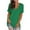 Green, variant on Women's V Neck T Shirts Casual Rolled Short Sleeve Side Split Tops Summer Lightweight Loose Fit Fashion Clothes