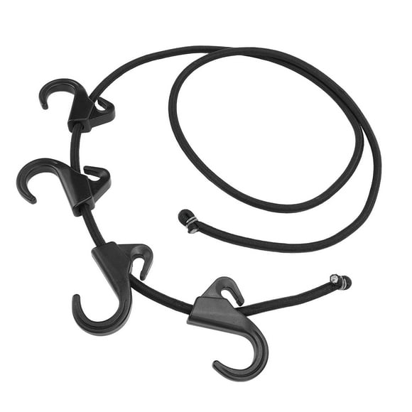 Beach Cart Strap, Wagon Strap Rubber Core with 4 POM Hooks for Camping
