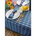 thumbnail image 4 of DII Blue Ikat Outdoor Tablecloth With Zipper, 60x84", 4 of 5