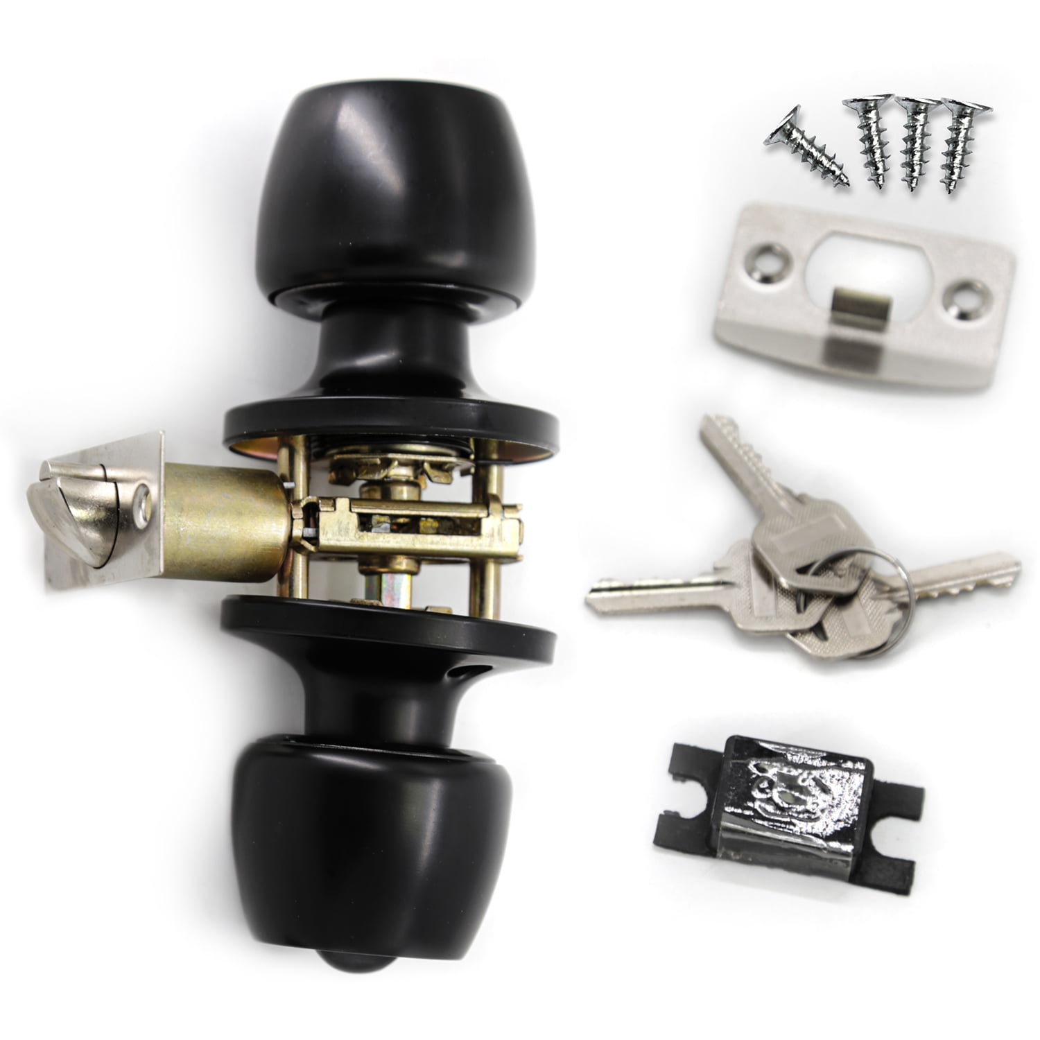 Villar Home Designs Door Knob Versa Black Keyed 10 Pack