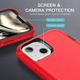 thumbnail image 7 of iPhone 13 Heavy Duty Case {Shock Proof Case with 3 Layer Rubber, Shatter Resistant, [Tough Armour] Rugged Case Compatible for iPhone 13} Red, 7 of 7