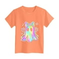 thumbnail image 5 of enyan Toddler Halloween Shirts Ghost Pumpkin Tshirts Kids Boys Girls Fall Spooky Season Short Sleeve Tee Tops (Orange,4-5 Years), 5 of 5