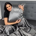 thumbnail image 2 of 22 Momme Silk Pillowcase - Gunmetal, 2 of 10