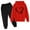 Red, variant on Mikilon Boys and Girls Sweat Sets Size 3-13 Years Long Sleeve Hooded Sweatshirts Casual Solid Color Elastic Waist Sweatpants Fall and Winter Thermal Outfit Sets