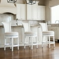 thumbnail image 6 of Open Box Maven Lane Pullman Swivel Stool, Alabaster White, Bar Height (2 Pack), 6 of 6
