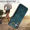 thumbnail image 4 of SaniMore for Samsung Galaxy A14 5G (6.6" 2023) Case, PU Leather Skin Shockproof Bumper Flip Purse RFID Blocking Metal Ring Stand Shell, Card Holder Cash Pocket Anti-drop Cover For Galaxy A14 5G, Green, 4 of 16