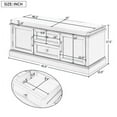 thumbnail image 3 of Wulawindy Storage Bench with 2 Drawers and 2 cabinets, Shoe Bench with Removable Cushion for Living Room, Entryway, 3 of 7