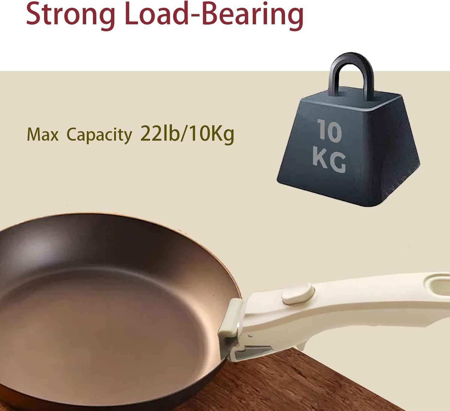 Removable Handle, 2 PCS Detachable Pot Handles with Silicone Oven Mitts Heat Resistant, Universal Pan Handle, Replacement Handles for Pots and Pans, Fits All Cookware-Cream White