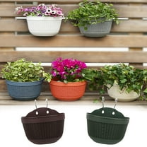 Leaveforme Plastic Wall Planter, Wall Mounted Garden Plant Flower Pot Basket Container Indoor Outdoor Use for Orchid Herb Succulent Cactus Home Office Porch Wall Decoration Gift