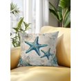 thumbnail image 2 of Outdoor Pillow Waterproof 1 Pack, Teal Starfish Coastal Patio Throw Pillows for Couch Bed Sofa with Insert, Vintage Summer Beach Nautical Decorative Travel/Reading/Camping Pillow Set 18x18 Inch, 2 of 8