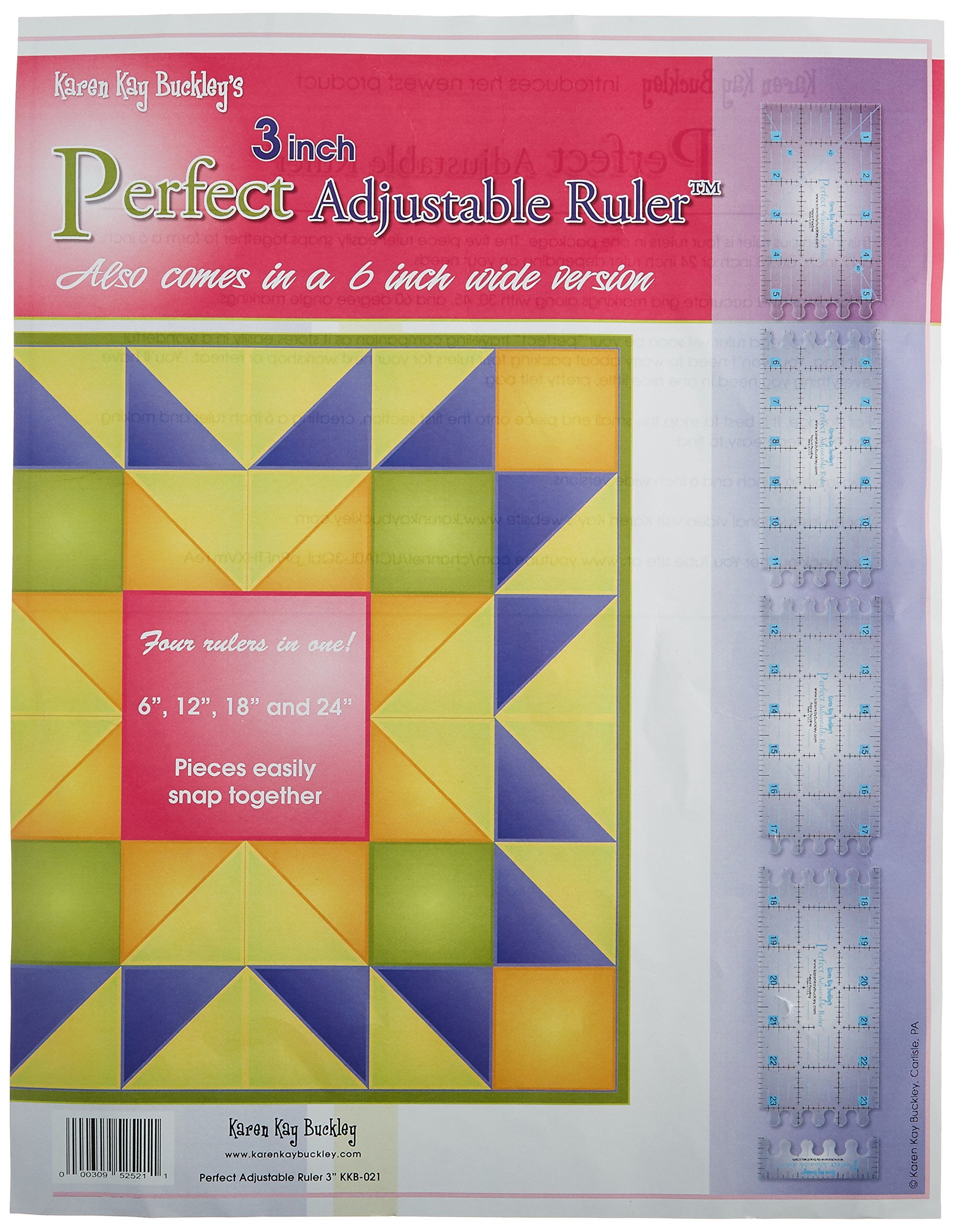 Karen Kay Buckley Perfect Adjustable Ruler -3"X24"