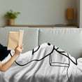 thumbnail image 3 of Humor Soft Flannel Fleece Throw Blanket, So What Guy Meme Face Best Avatar WTF Hipster Mascot Snobby Sign Picture, Cozy Plush for Indoor and Outdoor Use, 50" x 60", Black and White, by Ambesonne, 3 of 5