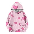 thumbnail image 4 of Hoodies for Teen Girls Valentine's Day Casual Long Sleeve Crewneck Sweatshirt 2026 Cute Hooded Pullover Tops with Pockets Size 3-14, 4 of 6