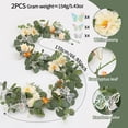 thumbnail image 4 of KTFgvq Artificial Rose Vine Artificial Eucalyptus Garland Realistic Floral String Hanging Decoration for Home Party Wedding Events, 4 of 9