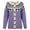 Purple-b, variant on Fair Isle Sweater Coat For Soft Loose Knit Cardigan Long Sleeve Warm Thick Open Front Top Outerwear Cozy Fall Winter Fashion Comfortable Casual Wear