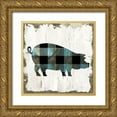 thumbnail image 1 of Sommers, Mindy 26x26 Gold Ornate Wood Framed with Double Matting Museum Art Print Titled - Pig, 1 of 4