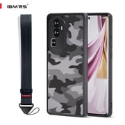 IBMRS For oppo reno 10 pro plus case, Translucent Slim Shockproof Phone Cover (Camo Black)