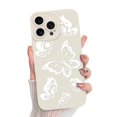 thumbnail image 1 of Funda de teléfono MZELQ para iPhone 16 Pro Max Silicone Butterfly, 1 of 6