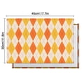 thumbnail image 6 of Orange Yellow Checkerboard Checkered Pattern Summer Placemats Table Placemats Set Of 4-Linen Kitchen Washable Placemats Table Mats 11.8"x17.7" Non-Slip Heat Resistant, 6 of 6