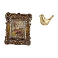 thumbnail image 1 of Marco de fotos floral tallado a mano con figura de pájaros dorados. Estatua antigua para fotos, ideal para la oficina, dormitorio, hogar, bodas o inau, 1 of 8