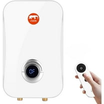 FVSTR 220/240V 2.5 GPM 7KW Small Smart Water Heater Self-Modulating Under Sink Kitchen Household Shower Instant Electric Tankless Water Heater