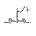 thumbnail image 4 of Whitehaus Vintage III Plus Wall Mount Faucet with a  Long Traditional Swivel Spout, Lever Handles and Solid Brass Side Spray, 4 of 4