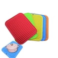 thumbnail image 4 of FRCOLOR Wave Pattern Insulation Mat Kitchen Storage Dish Cup Drying Rack Holder Drainer Dryer Tray Tableware Water Drainning Tool(Red), 4 of 4