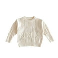 thumbnail image 1 of YUTK 2T Vêtements d'Été pour Garçons en Solde, Hauts à Manches Longues pour Enfants Hommes et Femmes, Col Rond, Beige, 1 of 6