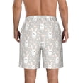 thumbnail image 3 of Naloa Rabbit And Heart Men's Beach Shorts, Surfing shorts, Swim trunks, Quick Dry Swim Trunks for Surfing Beach Fun - Large, 3 of 9