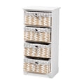 thumbnail image 3 of Baxton Studio Rianne Blanc Fini Bois Unité de Stockage 4 Paniers, 3 of 10