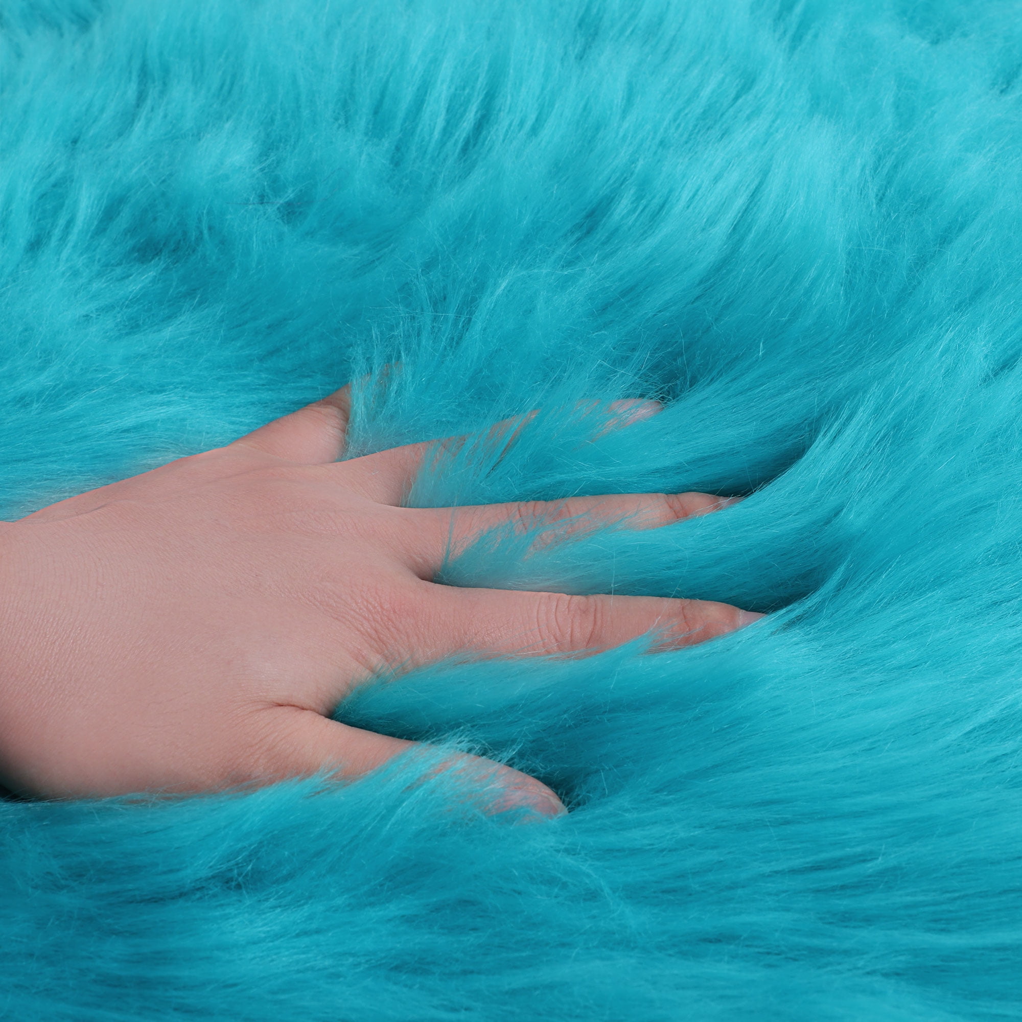 Turquoise Luxury Shag Faux Fur