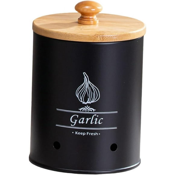 Rustic Potato And Onion Storage Container for Kitchen Organization, Black Small, Multi