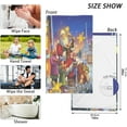 thumbnail image 3 of GZHJMY Christmas Santa Claus Cotton Hand Towel Set of 2, Highly Absorbent Soft Fingertip Towels for Bathroom Kitchen Hotel Gym Spa, 16 x 28 Inch Washcloths, 3 of 7