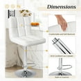 thumbnail image 5 of JOINSUN Bar Stools, Luxurious PU Leather Adjustable Swivel Counter Seats for Home, Set of 4, White, 5 of 6