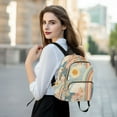 thumbnail image 6 of FORMRS Mini Backpack Purse for Women Travel Daypack Casual Shoulder Bag, Beige Rainbow Clouds, 6 of 7