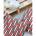 thumbnail image 2 of Pack of 2 Outdoor Pillow Covers, Mid Century Red Black Modern Abstract Geometric Waterproof Square Throw Pillowcase Cushion Decorative Pillow Covers for Couch Patio Tent, 20x20 in, 2 of 6