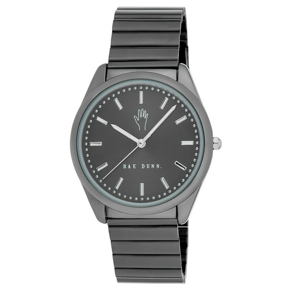 Rae Dunn Women's SOFIA 36mm Black Round Face Gilded Bracelet Watch