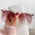 thumbnail image 4 of Gafas De Sol cuadradas Vintage para mujer, anteojos De Sol femeninos De gran tamaño, con montura grande y gradiente, De diseñador De marca, 4 of 5